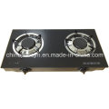 2 Burners Tempered Glass Top Brass 120mm Brass Burner Cooker/Gas Stove